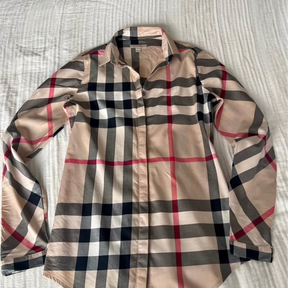 Burberry Brit Checkered Shirt in Black and White